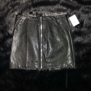 Black Leather mini skirt